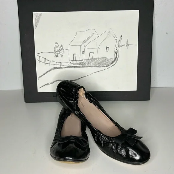 Stuart Weitzman Raven black ballet flats Size 9.5 M - Picture 14 of 14